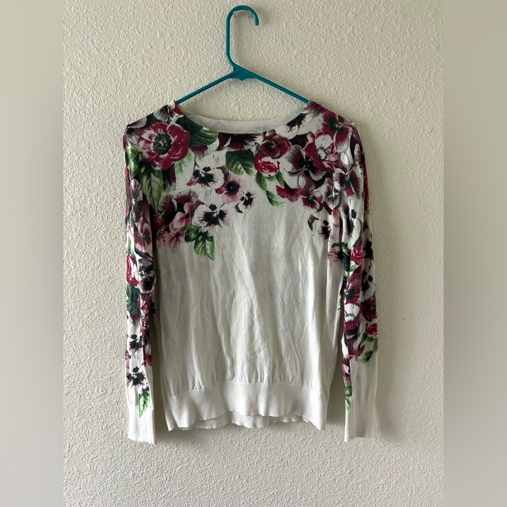 Halogen Floral Long Sleeve Sweater – Size Small - Picture 8 of 8
